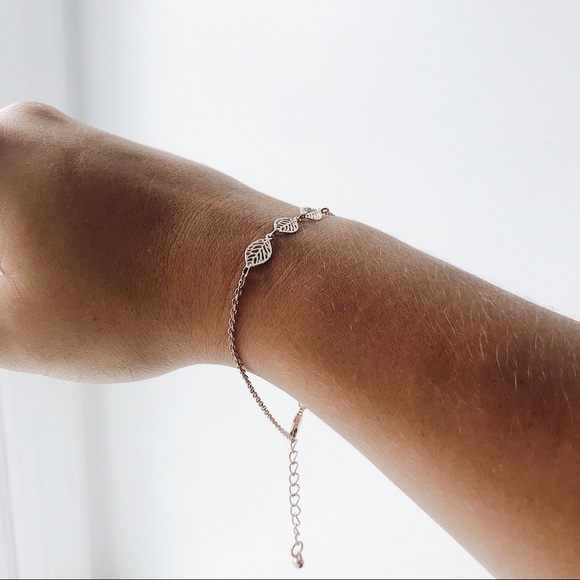 Leaf Bracelet Rose Gold 9” - Picture 5 of 6